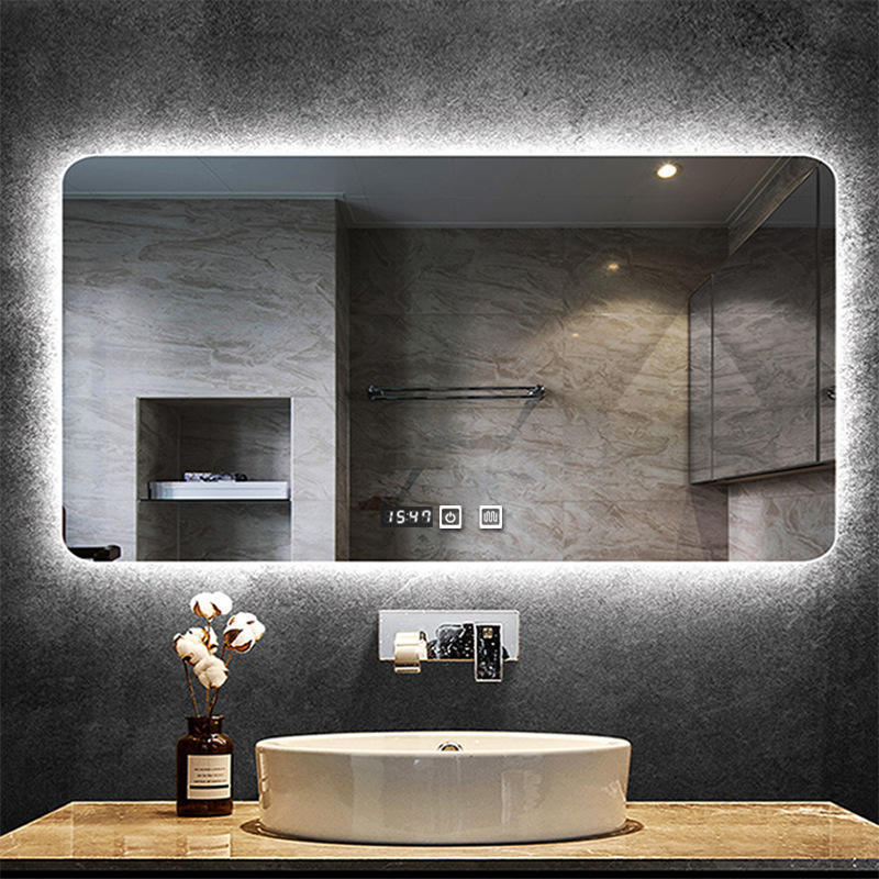 Wholesale Custom led light  Smart bathroom Mirrors decor Wall Mounted Full Length Mirror home Decor Mirror