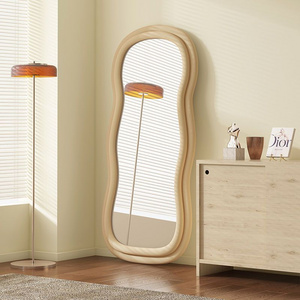 Wholesale High Quality Wavy Curvy Standing Mirror Irregular wave Full Length Mirror bedroom home decor wall mirror