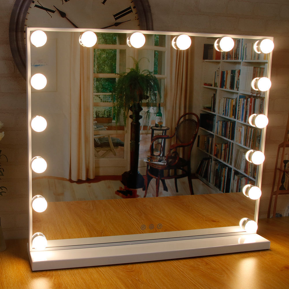 Factory custom Makeup Mirror Hollywood Style LED Vanity Mirror with 14 Touch Dimmer LED Bulbs for Makeup Dressing Table