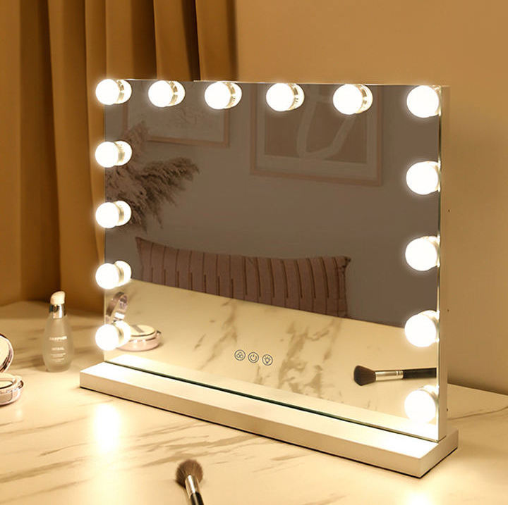 Factory custom Makeup Mirror Hollywood Style LED Vanity Mirror with 14 Touch Dimmer LED Bulbs for Makeup Dressing Table