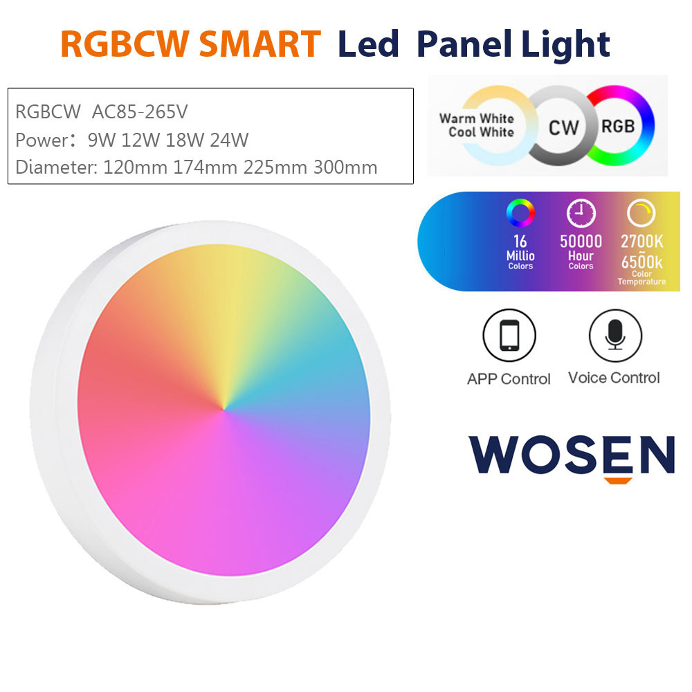 home house room round alexa mobile phone dimming music rgb tuya wifi smart led ceiling light