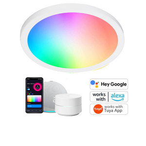 home house room round alexa mobile phone dimming music rgb tuya wifi smart led ceiling light