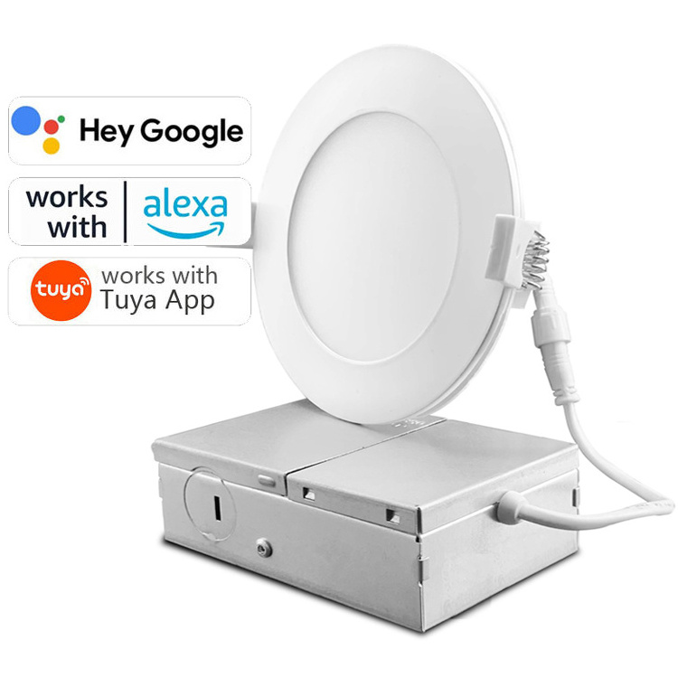 Slim Wifi Tuya APP Alexa/Google Dimmable Color Changing RGB 4 inch Canless LED Recessed Light