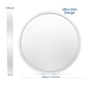 best price ETL 3cct 18w dimmable 12 inch round ultra thin slim flush mount led ceiling panel light