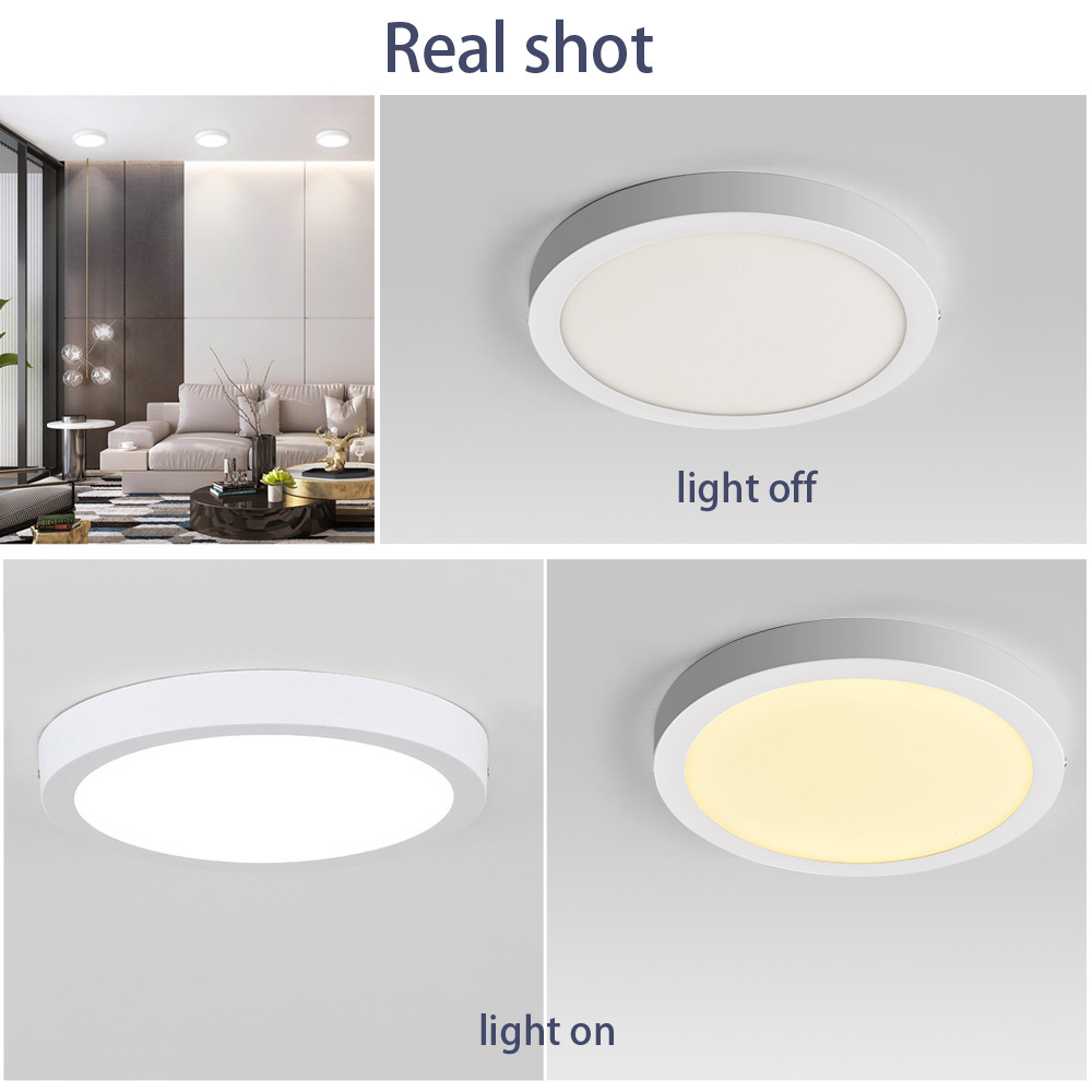 Bedroom Living Room Bathroom Entryway Kitchen Porch Round Square Slim Surface Mount Led Panel Down Light Fixture