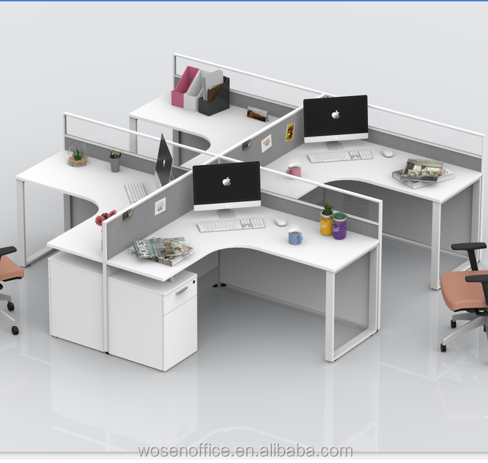 New arrive hot sale Office workstation 6 person cluster workstation