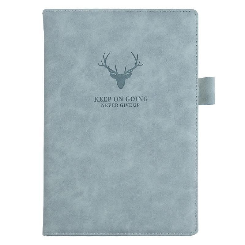 Factory A5 deer head thickened notebook business notepad office meeting minutes book leather face wholesale journal with logo