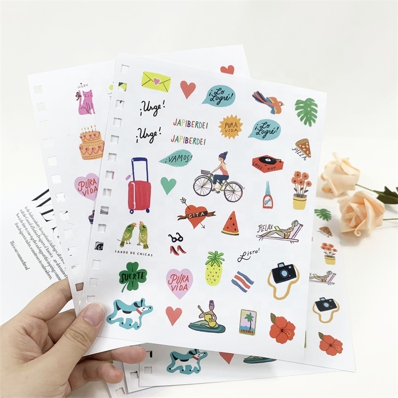 Manufacturers Custom Private Brand Name Coated Paper Cartoon Sticker For Children