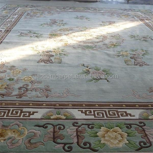 Fashion hand tufted wool silk broadloom carpet