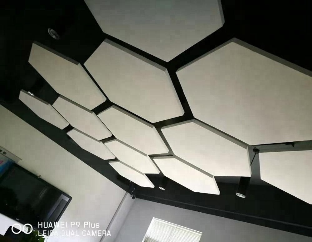 Fireproof Acoustic light Acoustic hexagon  suspended Cloud ceiling panel