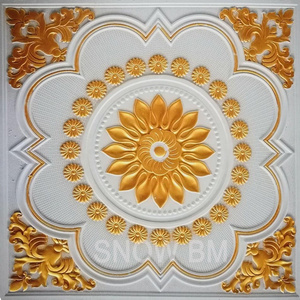 Beautiful flower design interior decorative suspended Gypsum False Ceiling Tile