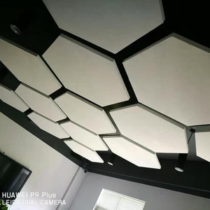 suspended board hexagon fiberglass acoustic ceiling cloud ceiling false ceiling