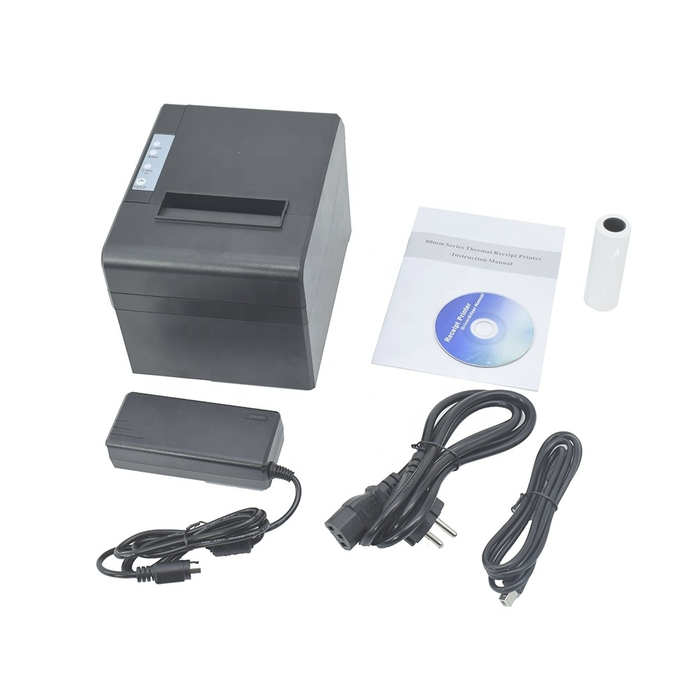 Receipt Printer Interfaces USB+LAN Desk 80MM Thermal Receipt Printer For Lottery Ticket Printing