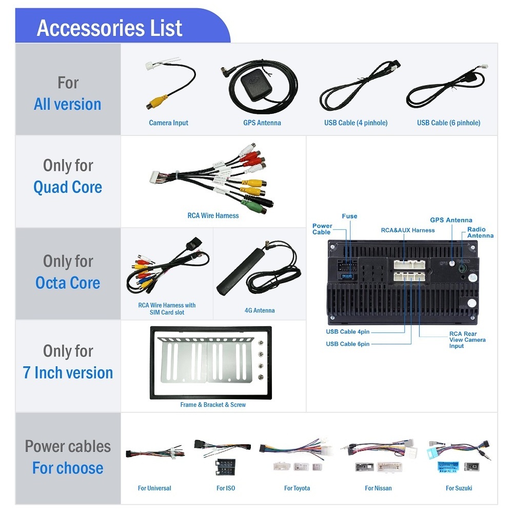 7/9/10/10.33/13.1 Inch Double Din Car Stereo 2 Din Android Car Radio Autoradio Audio Car DVD Player gps navigation Carplay DSP