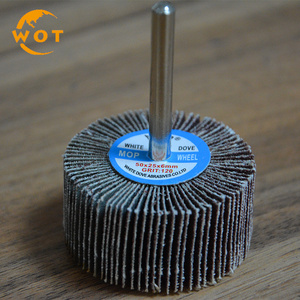 Aluminium Oxide Abrasive Flap Wheel With Shaft For Metal