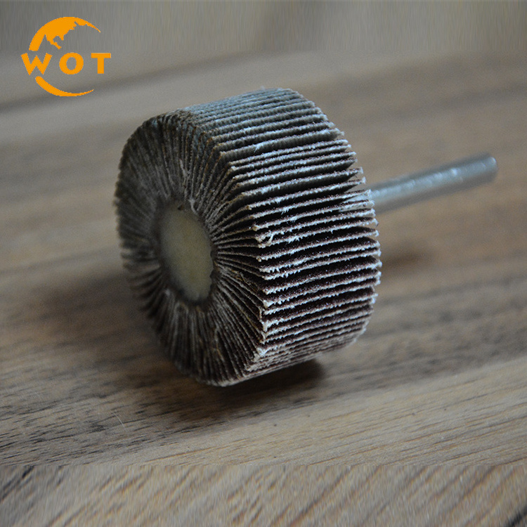 Aluminium Oxide Abrasive Flap Wheel With Shaft For Metal