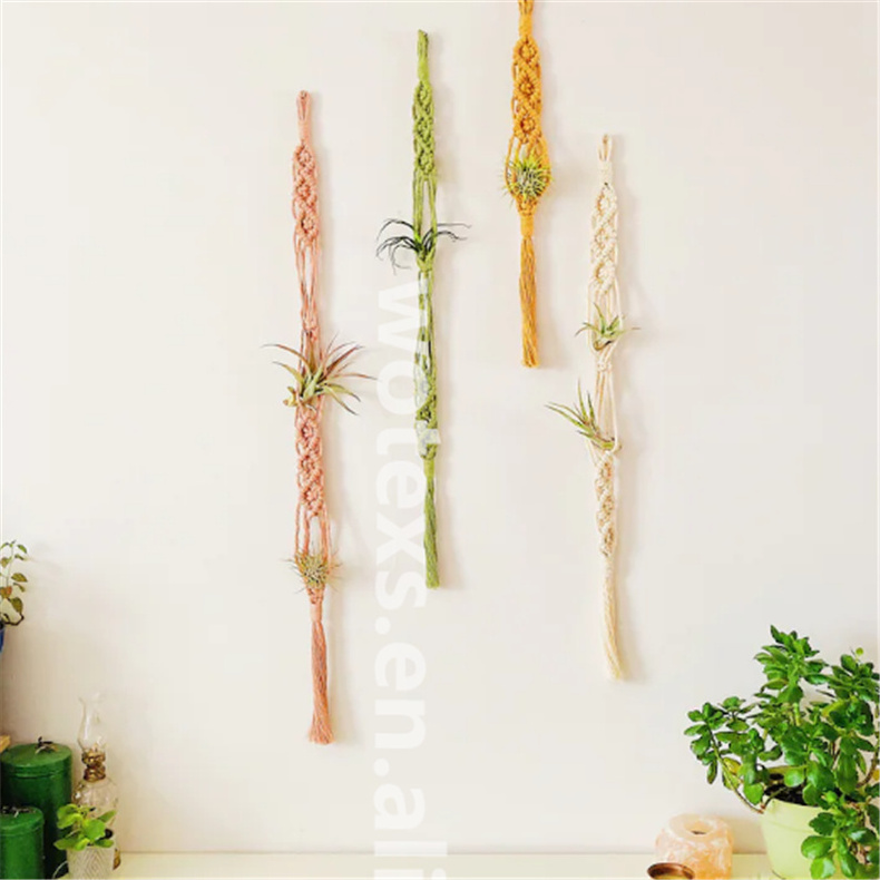 PH976  Fashionable design MIni Macrame Plant Holder Boho Decor Air Plant Holder  Hanger Display Macrame Air Plant Hanger