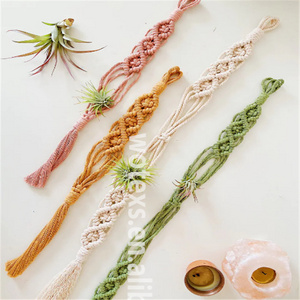 PH976  Fashionable design MIni Macrame Plant Holder Boho Decor Air Plant Holder  Hanger Display Macrame Air Plant Hanger