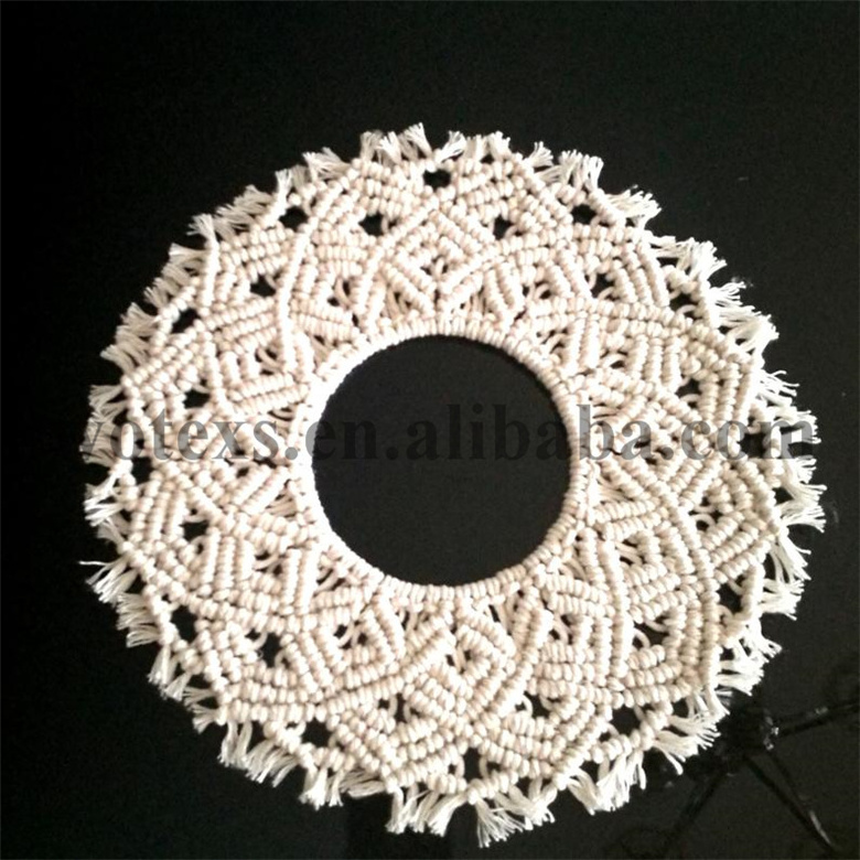 TR1004 Hot sale Table runner macrame decoration Knit cotton table mat wedding accessories Round boho macrame table runner