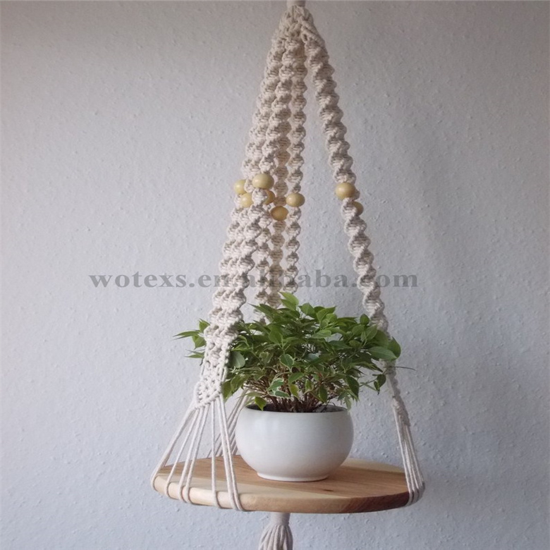 PH205 Custom Home Decoration Handmade Boho Macrame Plant Hangers Indoor Outdoor Wall Hanging Planter Basket Flower Pot Holder