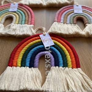 PH972 Factory price Boho Decor baby mobile  Macrame Nursery Decoration Birthday Gift colorful Wall Hanging