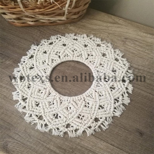 TR1004 Hot sale Table runner macrame decoration Knit cotton table mat wedding accessories Round boho macrame table runner