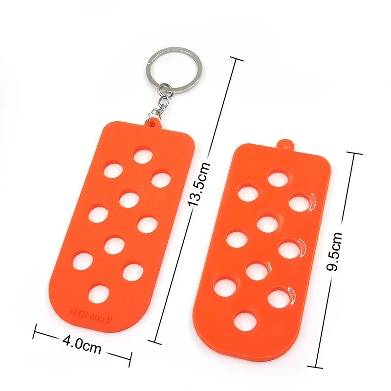 Factory Keychain with croc hole Soft EVA design Keychain customized hot Key Chain for croc shoe charms HYB kuaji display