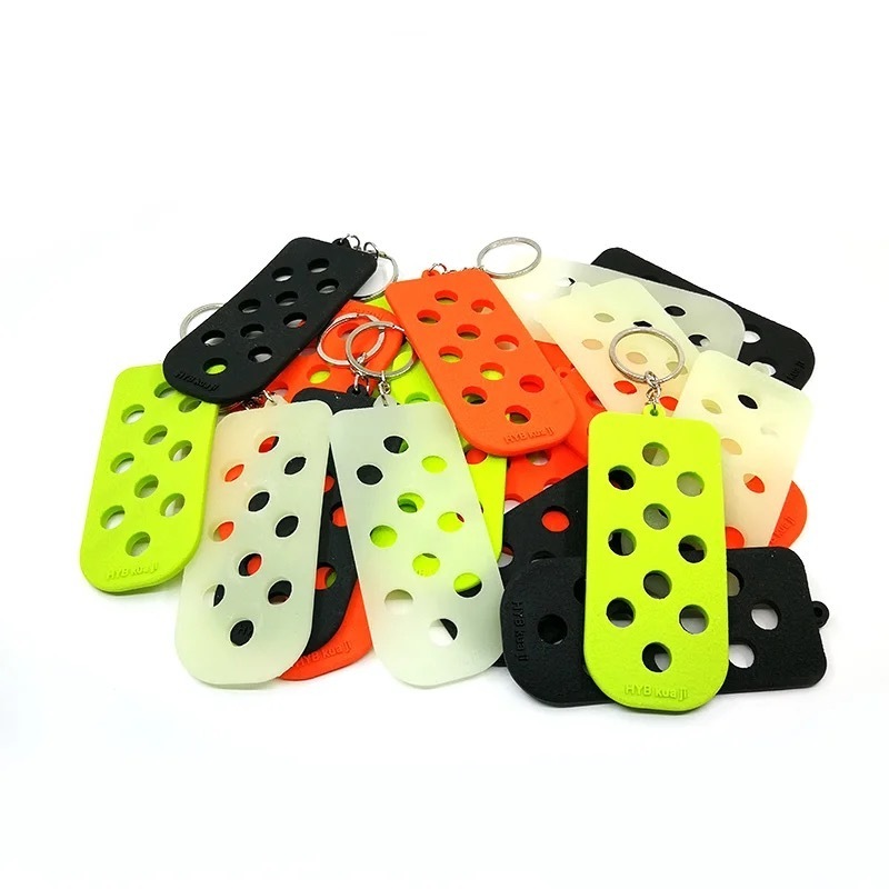 Factory Keychain with croc hole Soft EVA design Keychain customized hot Key Chain for croc shoe charms HYB kuaji display