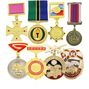 Manufacturer Custom Middle East Medalla Medallion Metal Badge 3D Activity Medals And Awards Medal Of Honor With Ribbon