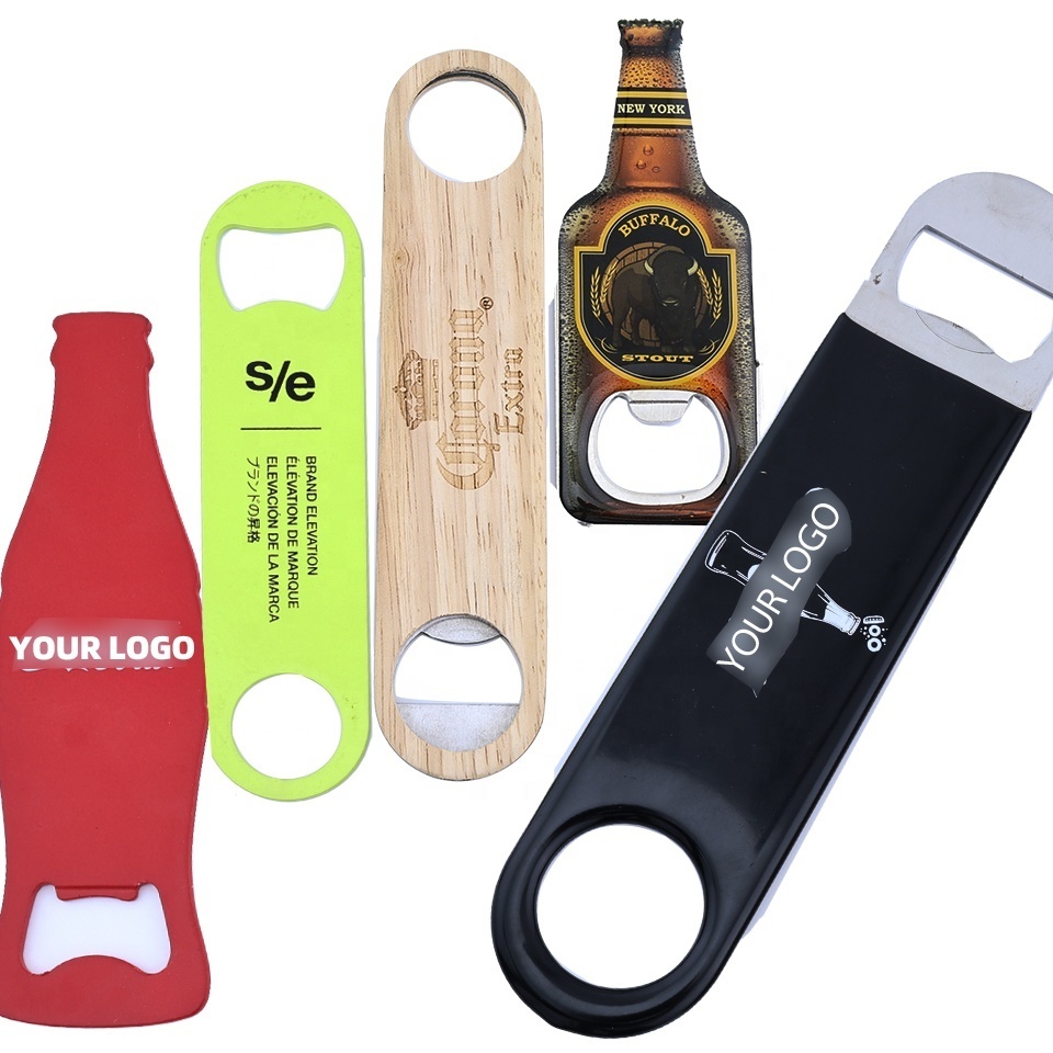 manufacturer wholesale custom cheap sublimation blank metal stainless steel logo keychain beer bottle opener