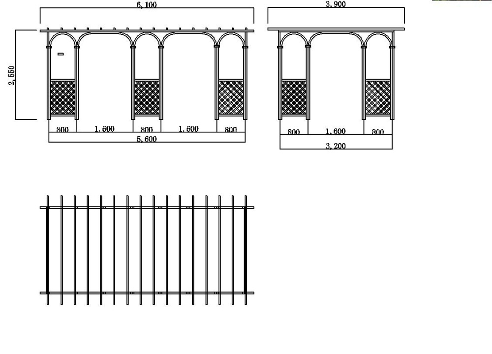 Garden Wooden Gazebo/Pavilion/House