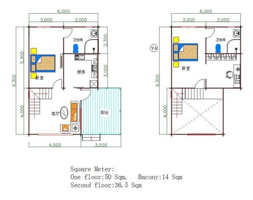 hot selling two story house plans prefab houses wooden house design