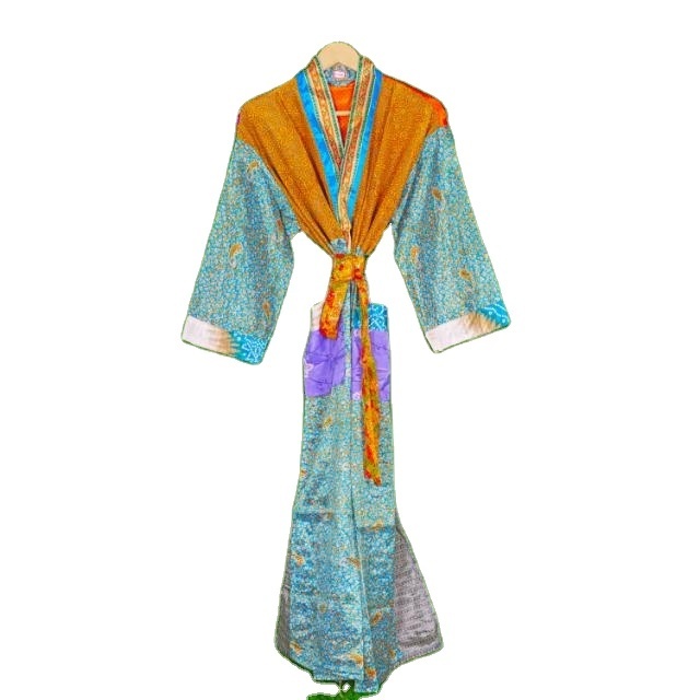 Wholesale Manufacture  Pattern Silk Kimono Bridesmaid Robes Swim Wear for Hotel Use for Bridal Vacation Bath Robes