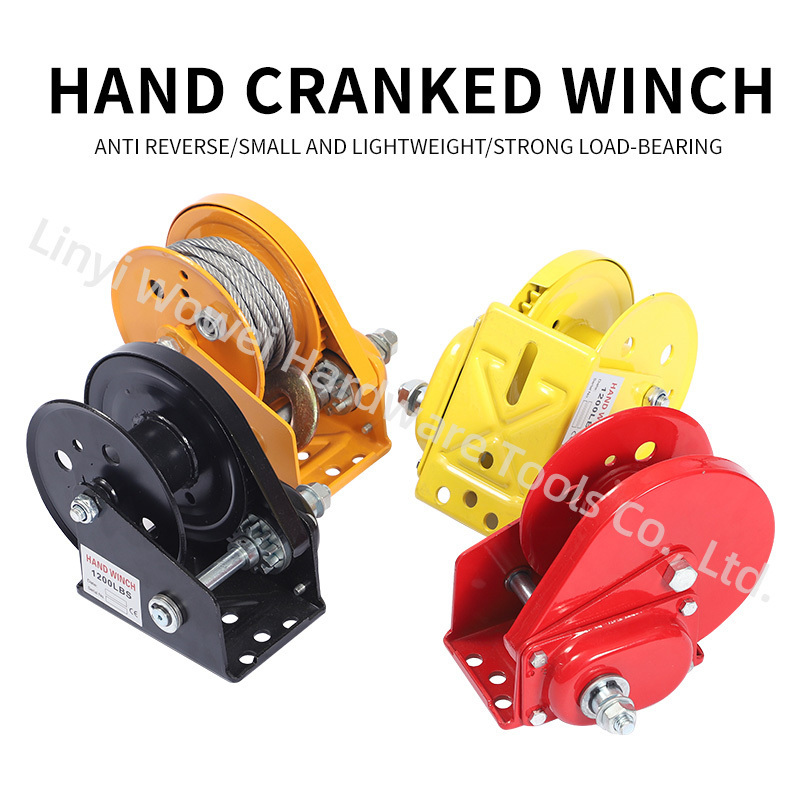 self-lock hand operated winch 1200lb 1800lb 2600lbs