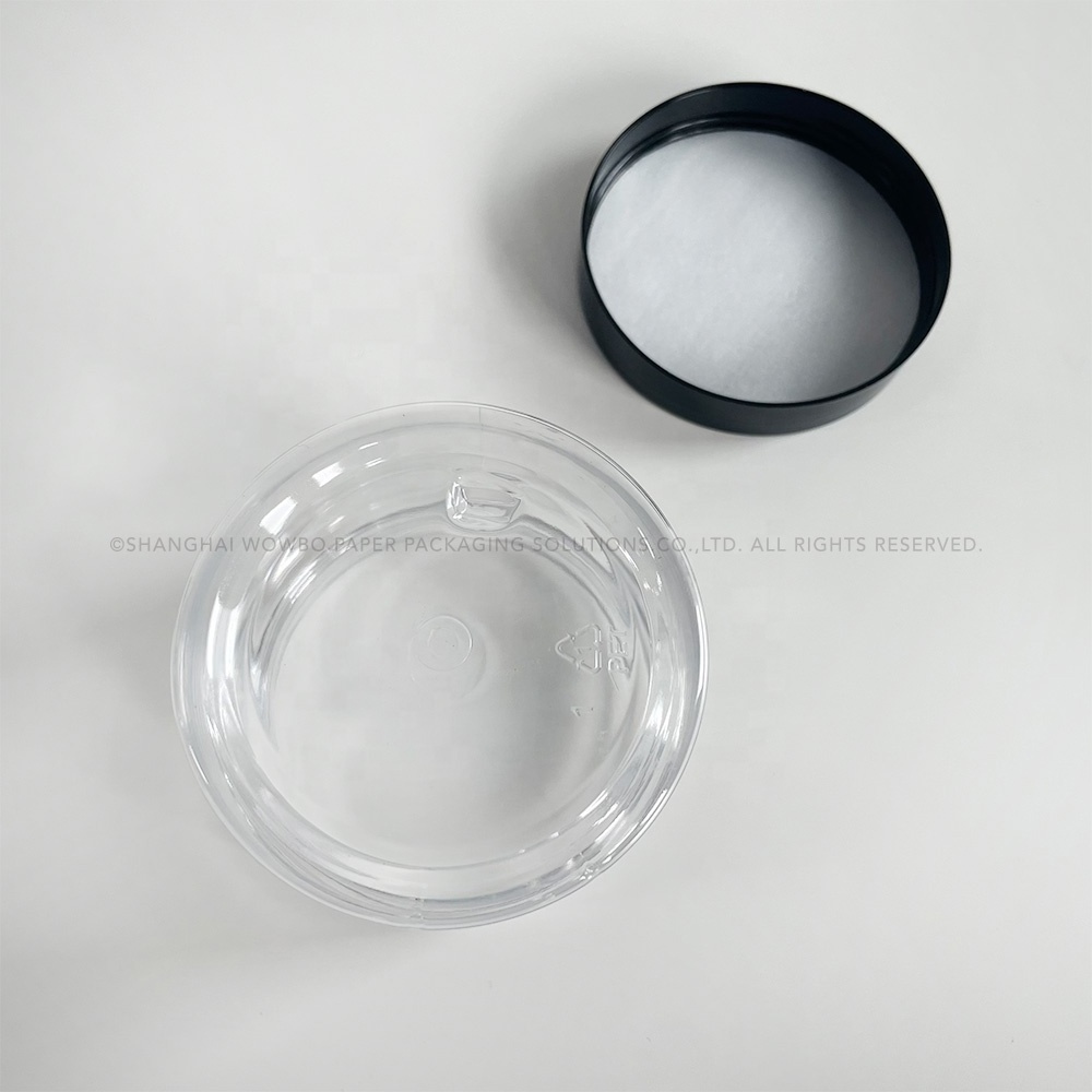 Custom Food Safe 150ml PET Plastic Jar with Black Plastic Screw Lid Round Slime Cosmetic Container for Storing Dry Fruit Jam