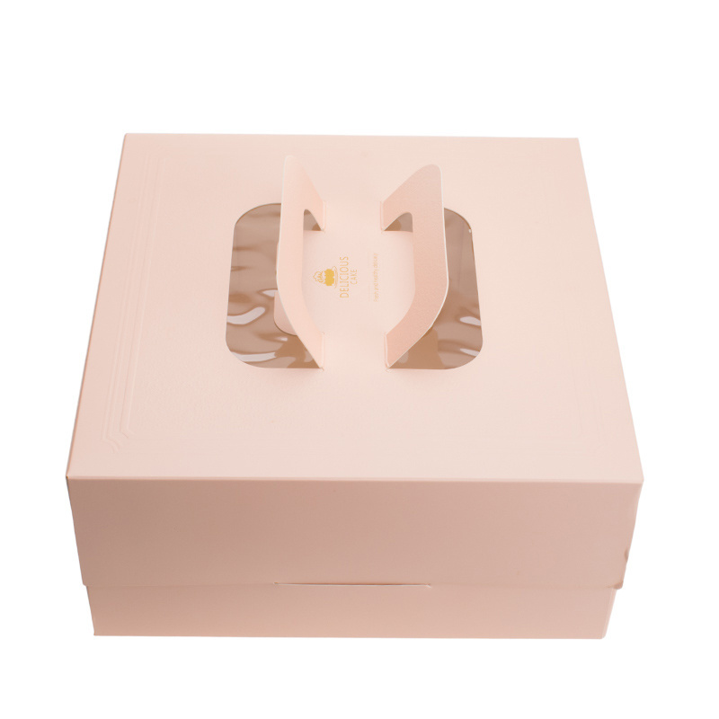 Factory Price Cake Box Large Cake Boxes Eco-friendly 10x10x12 Inch with Window in Bulk Wholesale White Food Cake Packaging Xinde