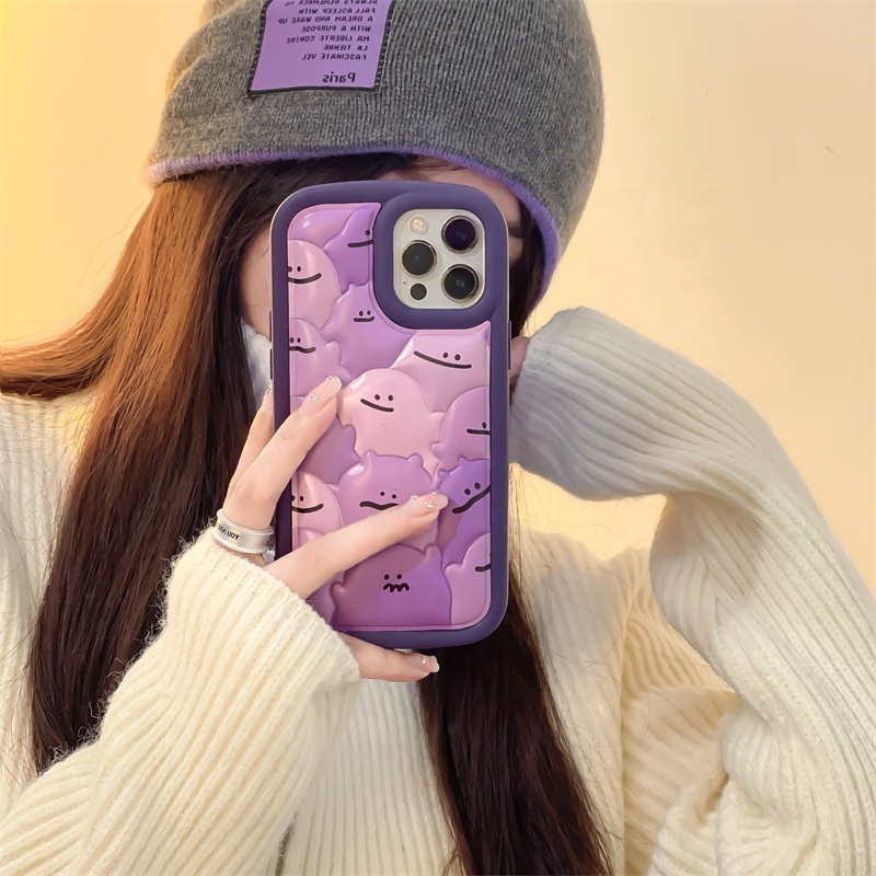 WOWCASE New Trendy Cute Puffer Phone Case Custom Cute Mobile Cover TPU Down Jacket Puffer Phone Case For Iphone 12 13 14 Pro ma