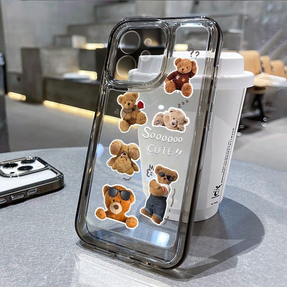 WOWCASE Creative Simple Personality pattern TPU Transparent Back cover for Iphone14 13 12 11 pro max X XS XR 8 7 Cute phone case