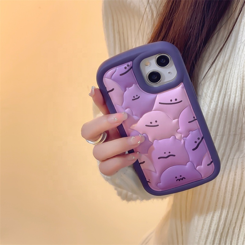 WOWCASE New Trendy Cute Puffer Phone Case Custom Cute Mobile Cover TPU Down Jacket Puffer Phone Case For Iphone 12 13 14 Pro ma