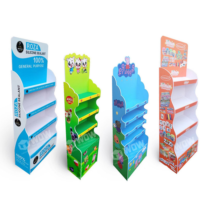 4 Shelves Assembling Supermarket Shop PVC Foam Display Stand Small Bottle Display PVC Stand