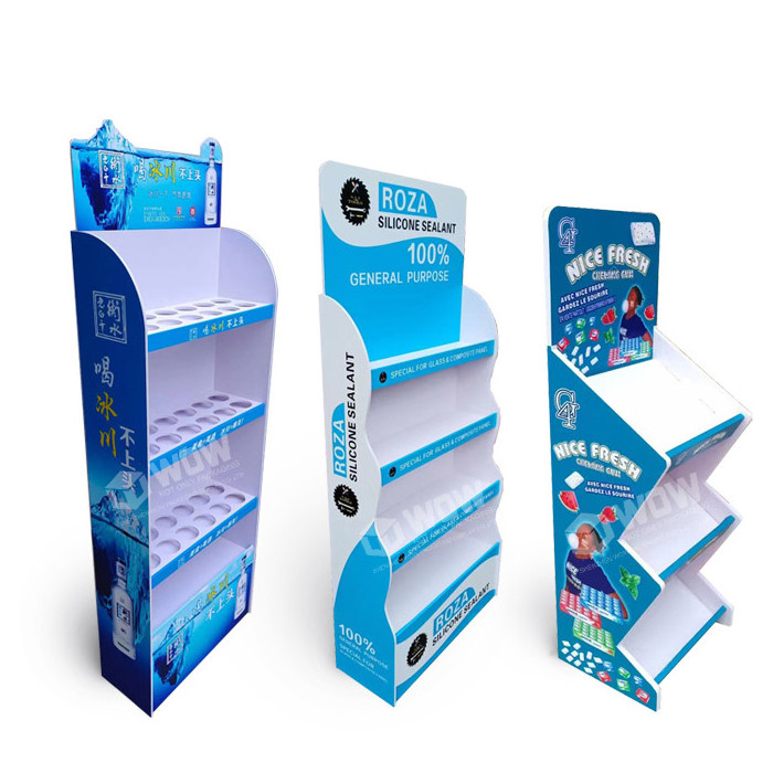 4 Shelves Assembling Supermarket Shop PVC Foam Display Stand Small Bottle Display PVC Stand