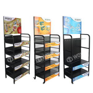 Retail Store Display Tier Metal Wire Potato Chip Display Stand Advertising Metal Wire Hanging Candy Display Rack