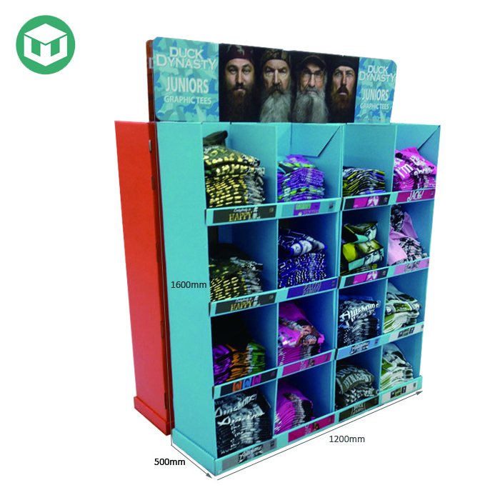 Luxury Cardboard Display Stand Custom Cardboard Half Pallet Display High Quality Cardboard T Shirt Display