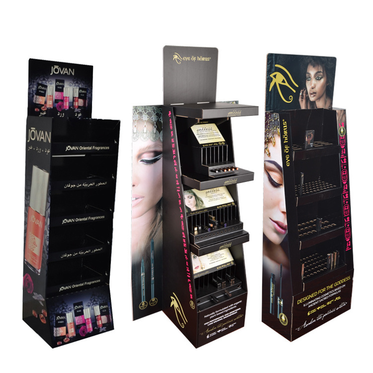 Shenzhen Outstanding Custom POP Cosmetics Lash Display Wholesale Lash Cardboard Display Stand Paper Eyelash Display Racks