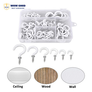 Custom Wall Anti-Rust Heavy Duty Self Tapping Vinyl Coated Plant Cup Mug Sheep Wood Eyelet Eye Ceiling Hanging Hook Screw Bolt