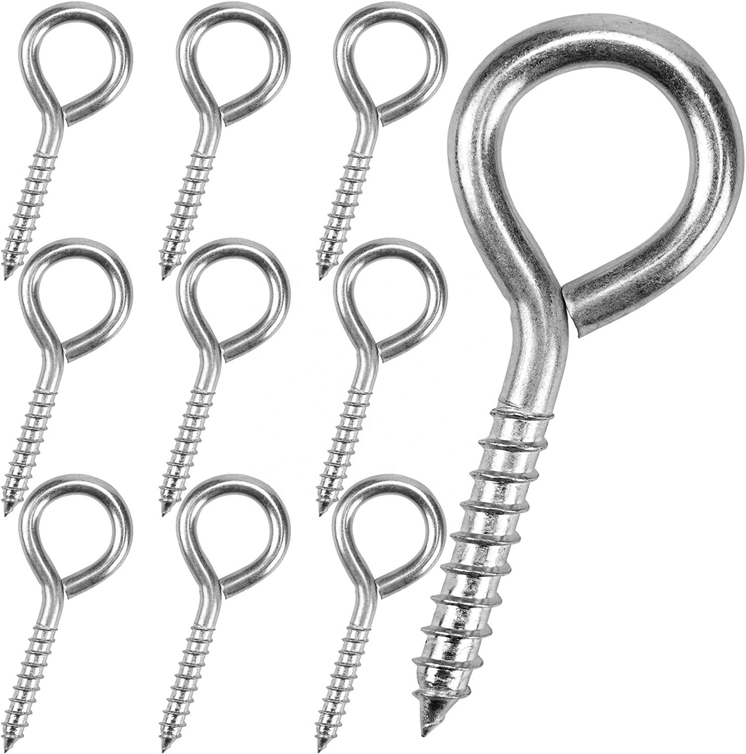 Stainless Steel Anti-Rust Heavy Duty Self Tapping Sheep Wood Eyelet Eye wood Hanging Hooks Screws Bolt Eye for Wood