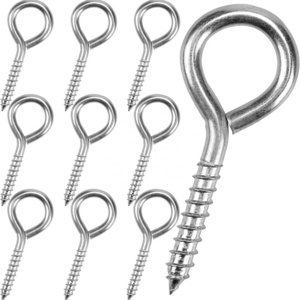 Stainless Steel Anti-Rust Heavy Duty Self Tapping Sheep Wood Eyelet Eye wood Hanging Hooks Screws Bolt Eye for Wood