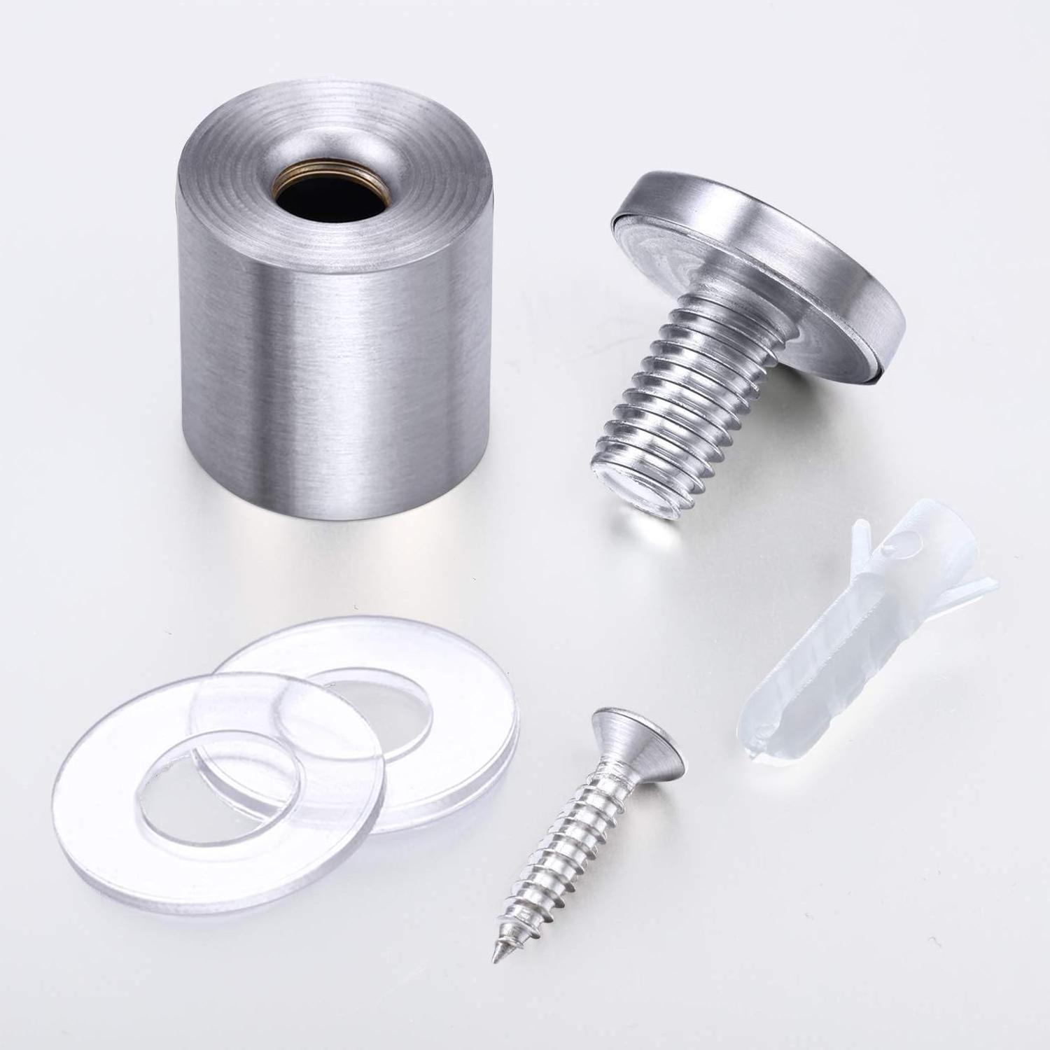 Wholesales Heavy Duty 19 Mm Stainless Steel Aluminum Metal Brass Wall Mounting Led Sign Screw Fastener Standoff Glass Spacer