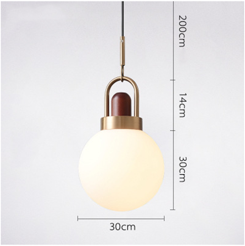 Nordic single chandelier post-modern simple light luxury corridor foyer glass dining room light