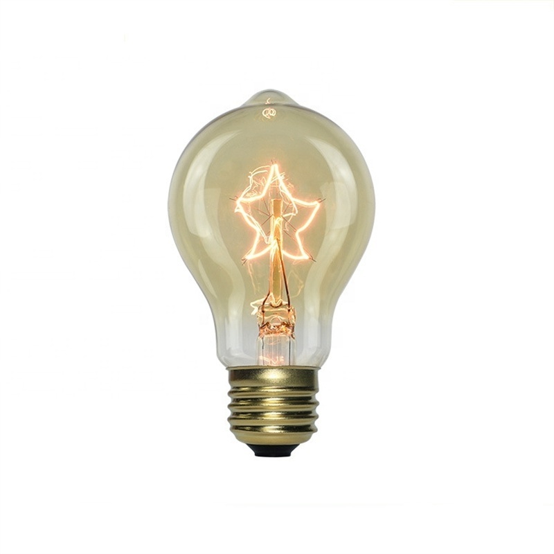 A19 Edison Bulb110V/220V E27/E26/B22 Clear Amber Glass Cover Retro Tungsten Filament Incandescent Bulb 40W Nostalgic Decorative